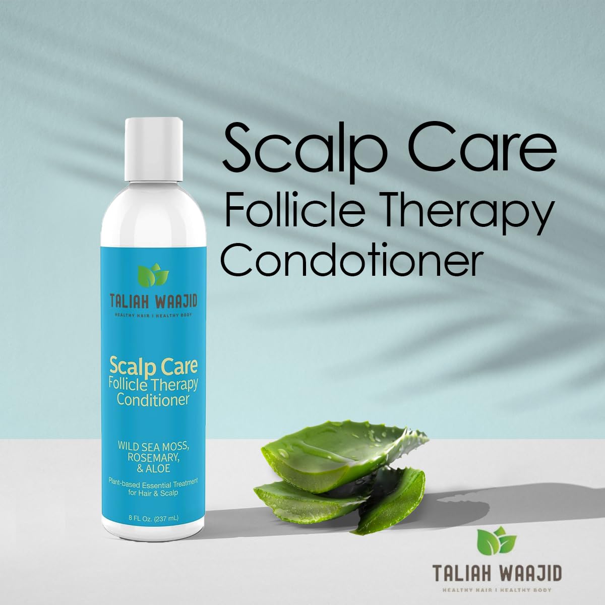Taliah Waajid Scalp Care Follicle Therapy Conditioner | For Damaged Dry Hair & Volume| Essential Treatment for Hair & Scalp | Natural Ingredients, Wild Sea Moss, Rosemary & Aloe | 8oz (V084)