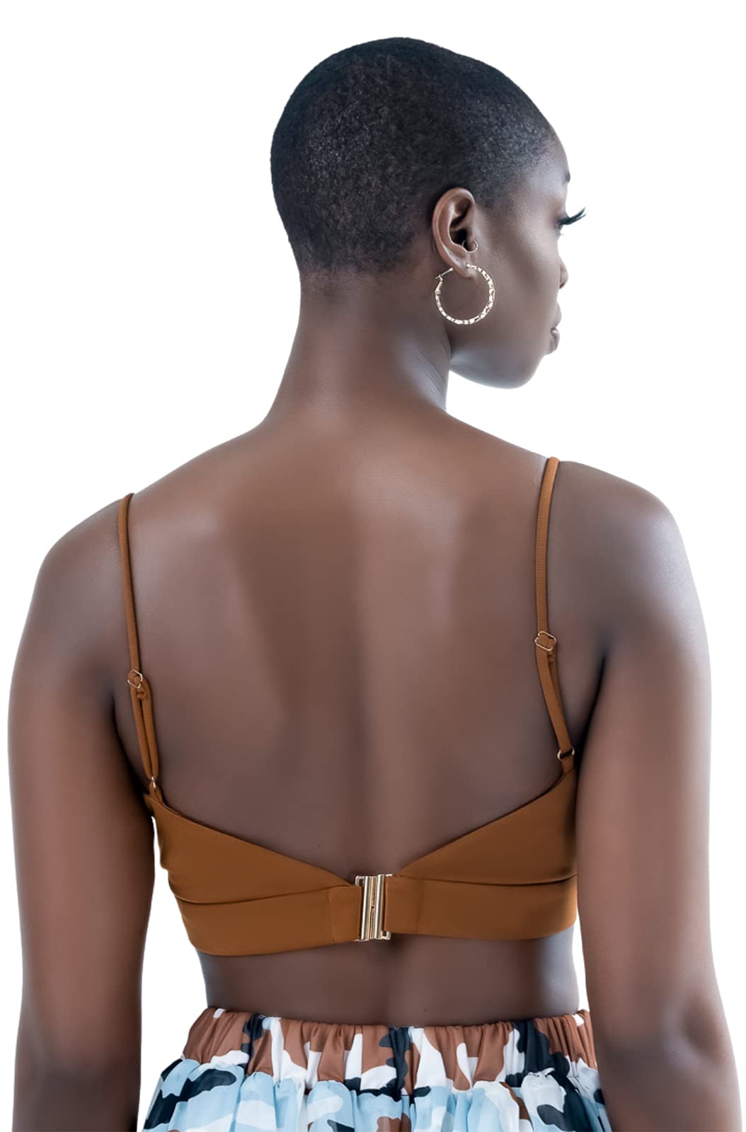 Pantora Women's Linda Crop Top, Brown, Small