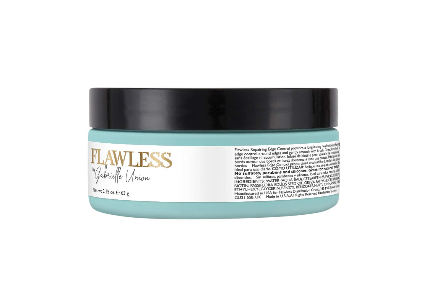 Flawless by Gabrielle Union - Repairing Edge Control, with Biotin and Rice Oil Complex for Curly and Coily Hair, 2.25 OZ