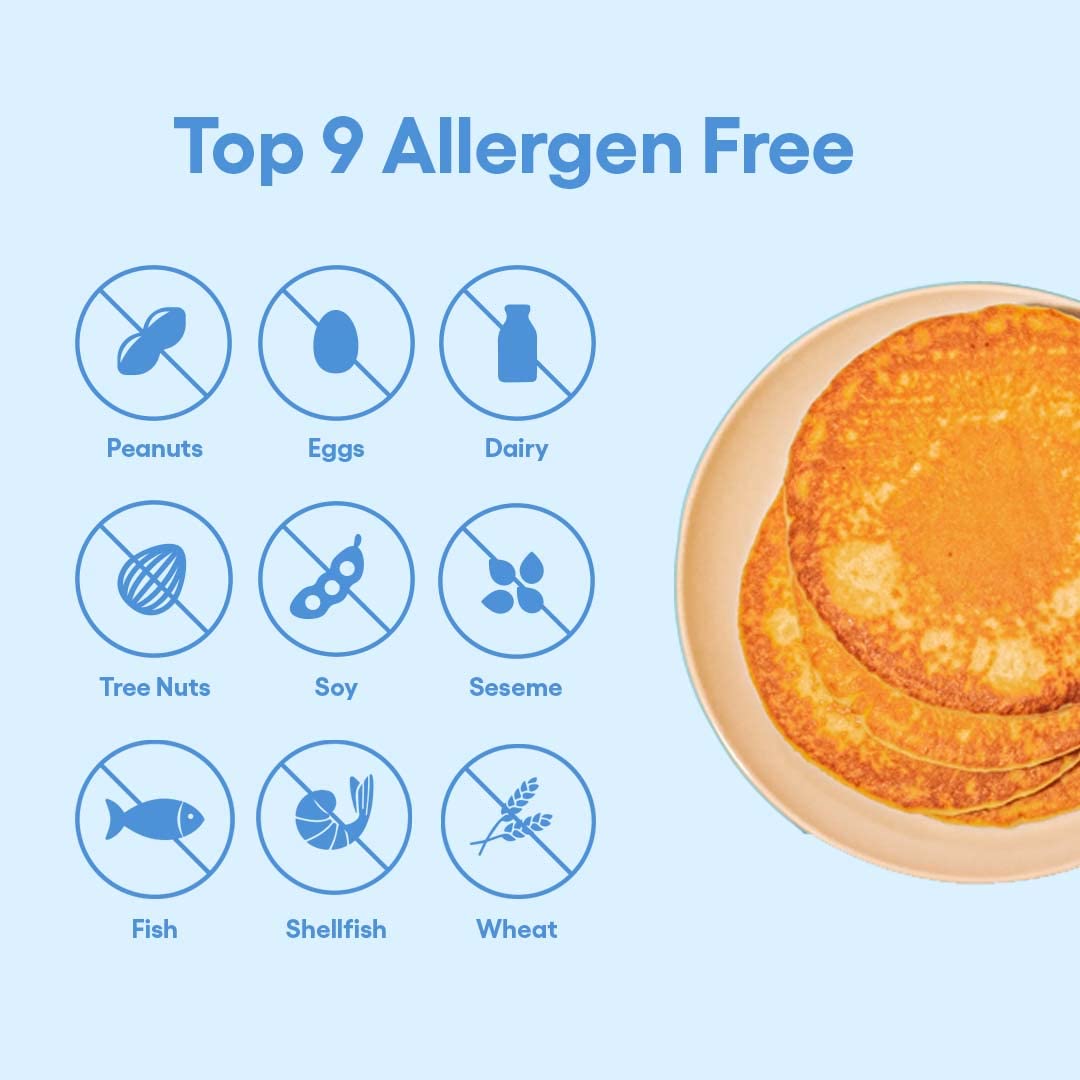 Gluten Free Classic Pancake & Waffle Mix by Partake | 3 pack | Just Add Water | Allergy-Friendly | Non-GMO | Dairy Free, Nut Free, Egg Free, Wheat Free