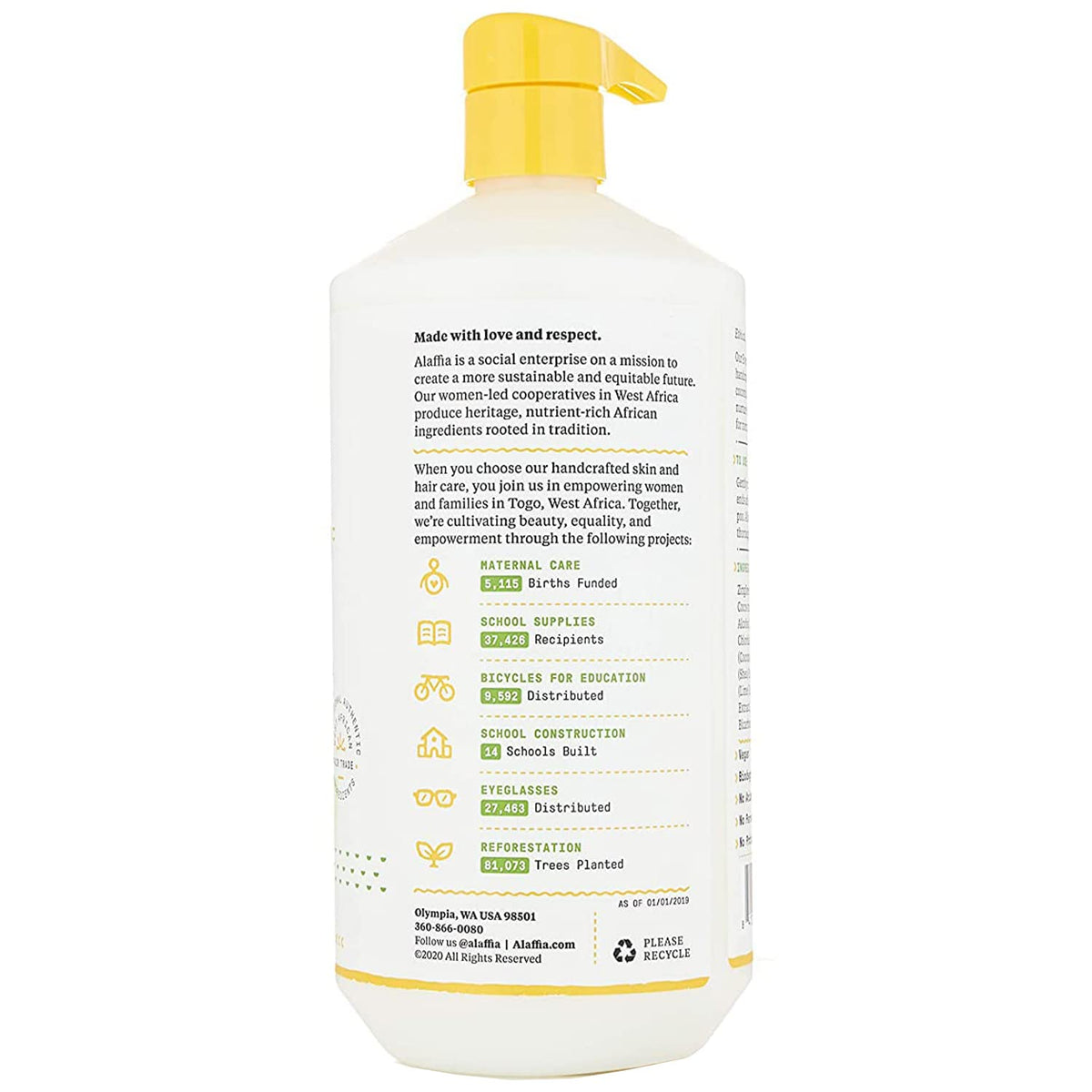 Alaffia Everyday Coconut Conditioner, Normal to Dry Hair, Moisturizing Support of Scalp and Hair with Ginger, Coconut Oil, and Shea Butter, Fair Trade, Coconut Lime, 32 Fl Oz