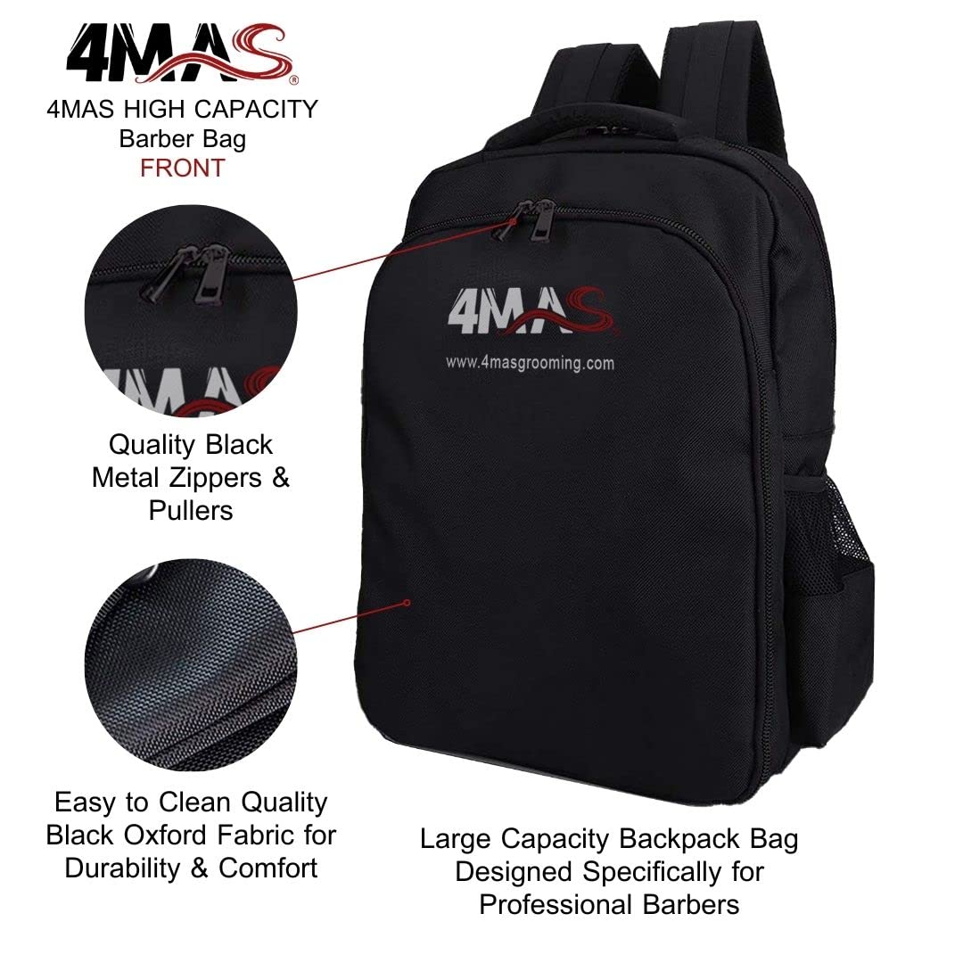 4MAS Portable Barber Bag for Clippers and Supplies
