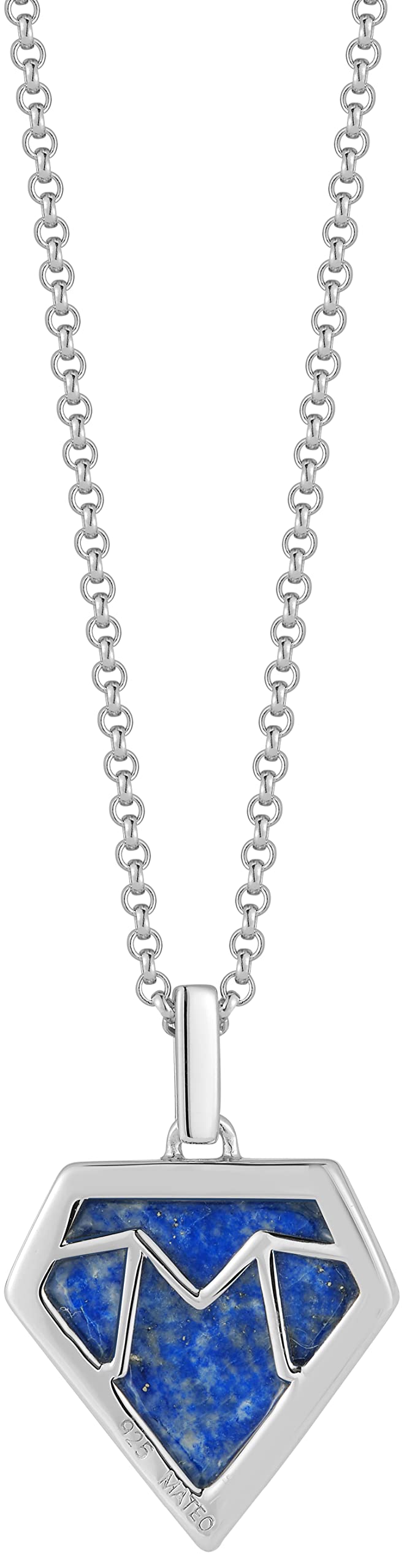 MATEO New York, Pentagon Necklace, Lapis