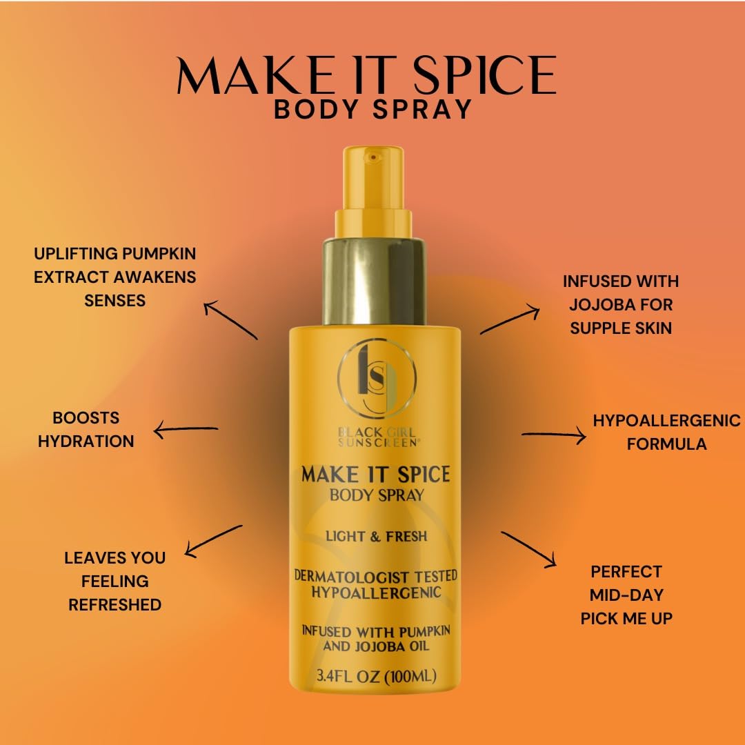 Make it Spice - First Ever Body Spray by BGS, Light & Fresh, Vitamin E, White & Green Tea, Essential Oils and Antioxidants, Soothes & Hydrates Skin.