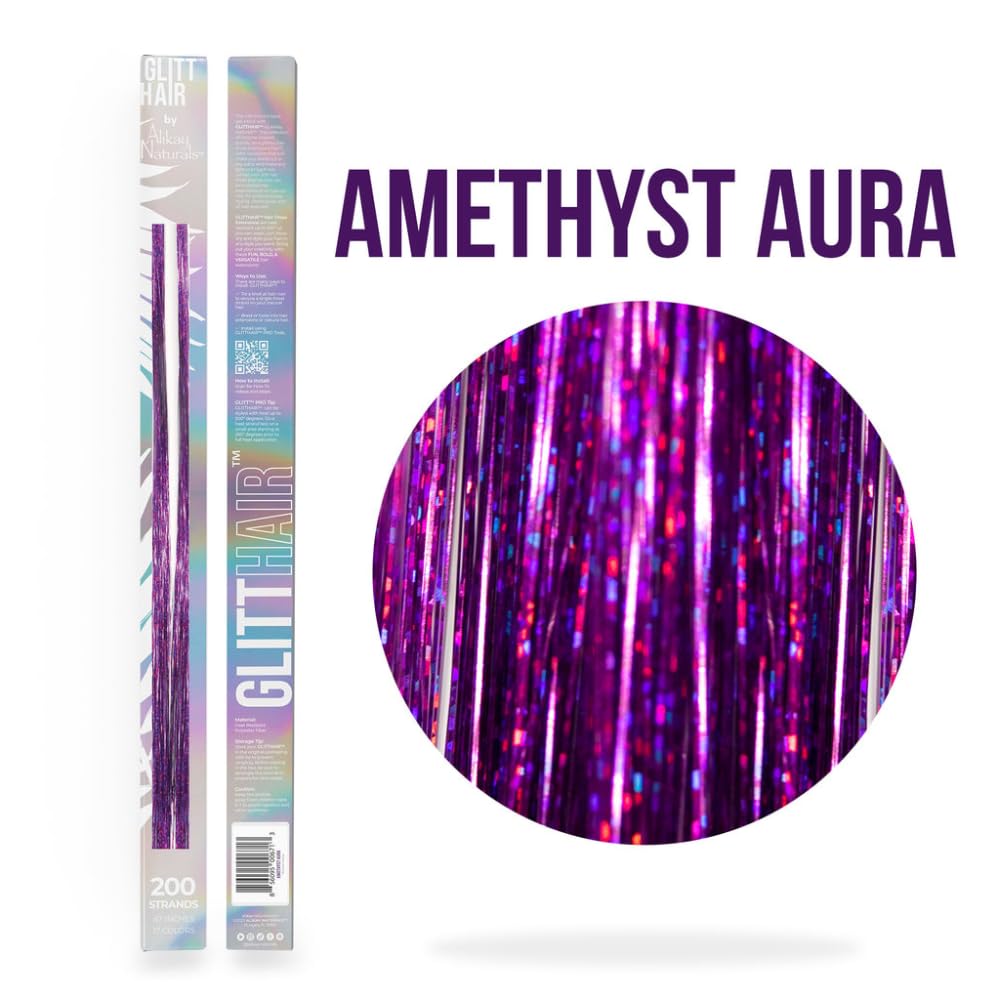 Alikay Naturals Glitthair™ Tinsel - Amethyst Aura