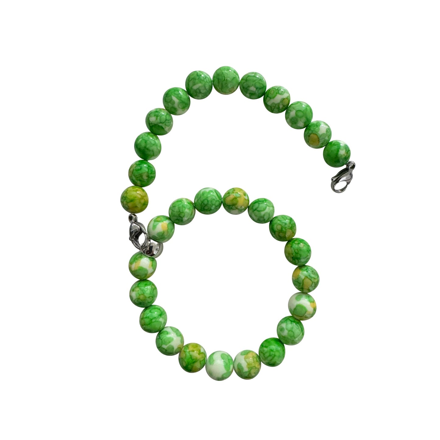 Locsanity Interlocking, Sisterlock, Dreadlock, Crochet Tool Bracelet Holder, Pink Beads (Green Marble)