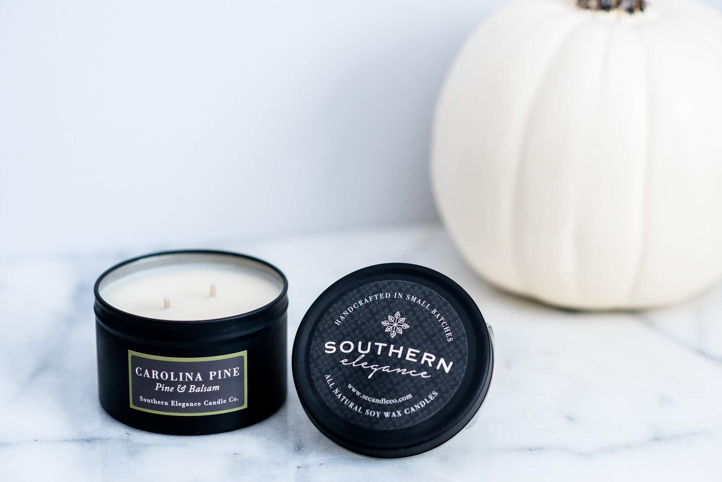 Southern Elegance | Carolina Pine: Pine & Balsam Scented Candle | Travel Tin | Handcrafted in the USA