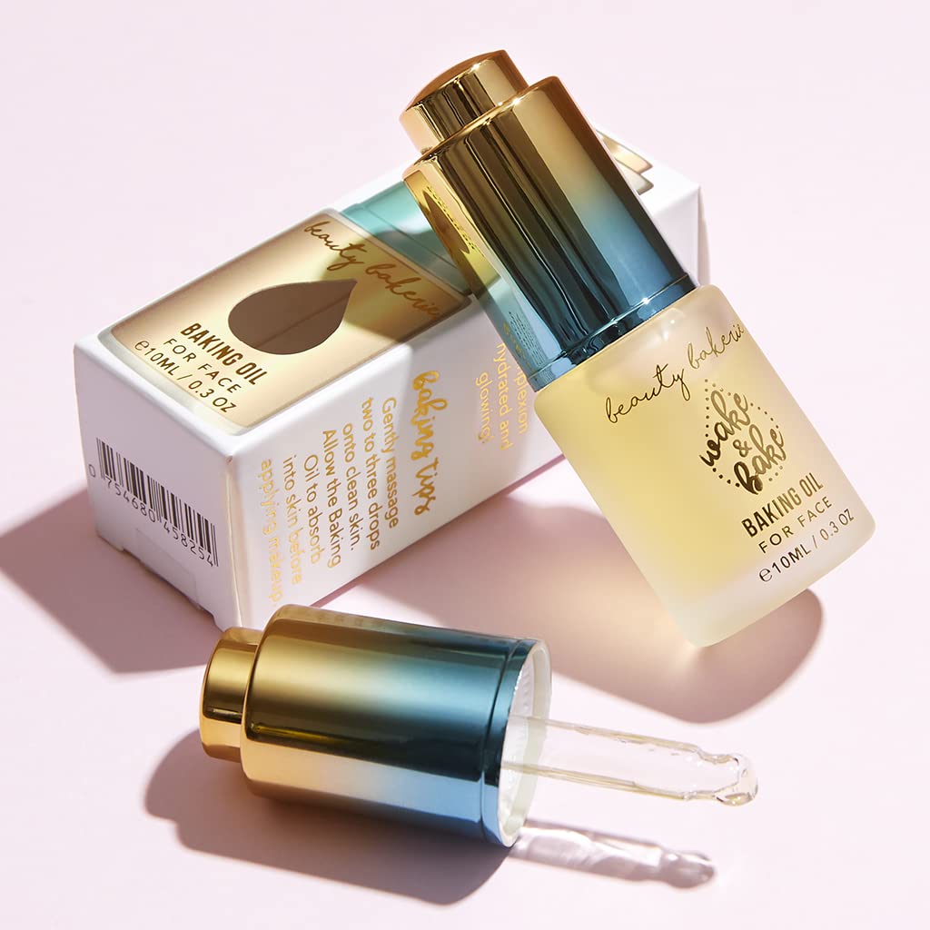 Beauty Bakerie Wake & Bake Hydrating Face Oil, Marula Oil, & Vitamin C Based Oil, Skin Care, Face Moisturizer and Primer, 0.33 oz.