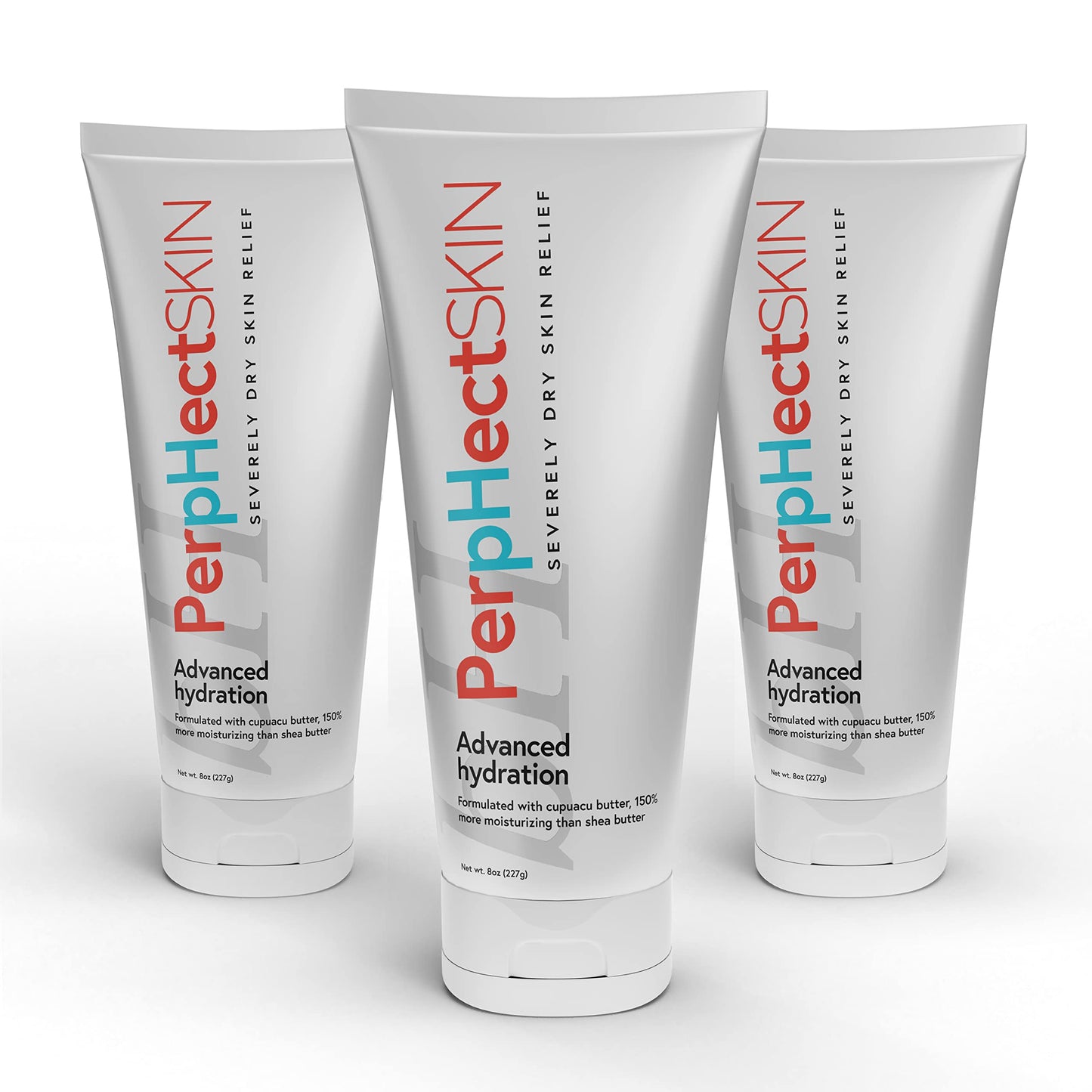 PerpHectSKIN Severely Dry Skin Relief Cream with Cupuacu Butter, Lightweight, Long Lasting Moisturizer for Body & Face, Fragrance-Free Dry Skin Natural Cream 8 Oz