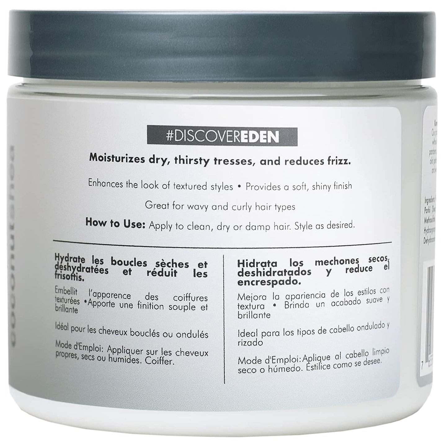 EDEN BodyWorks Coconut Shea Pudding Souffle - Curl Defining Hair Moisturizer with a Soft Hold to Strengthen Hair, Control Frizz & Add Shine - 16 Oz.