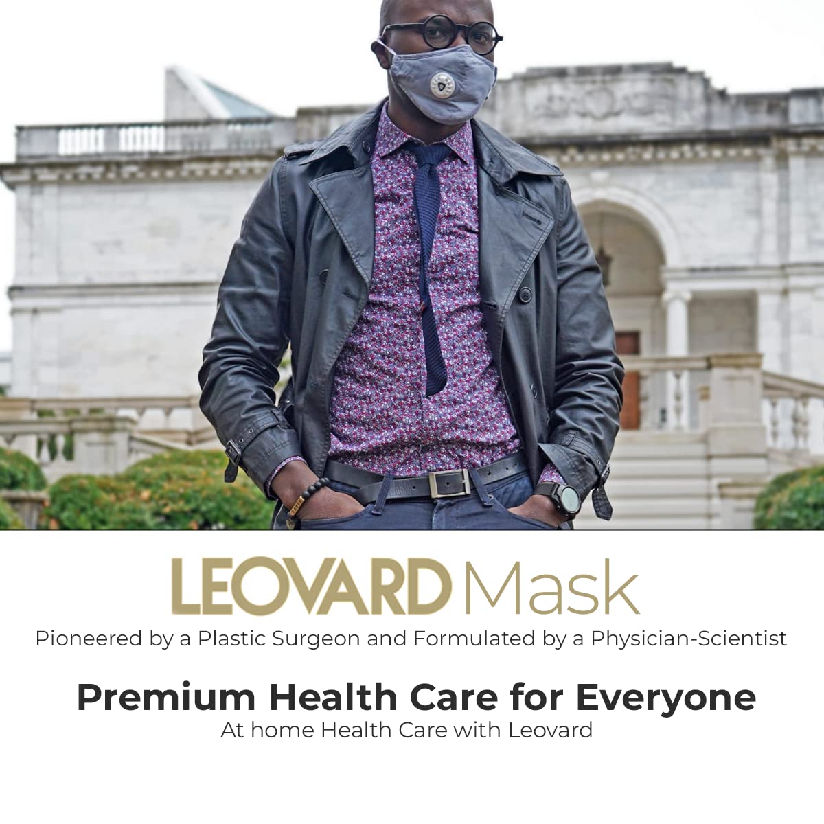 Leovard- PM 2.5 Mask With 3 Filters & Breathing Valve | Breathable, Washable, Adjustable & Comfortable Luxury Cloth Mask | Great For Men & Women (Gray)