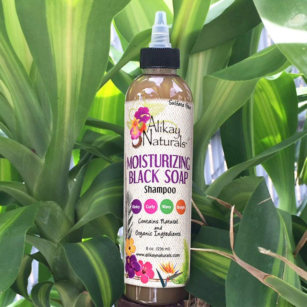Alikay Naturals Moist Black Soap Shampoo, 8 Ounce