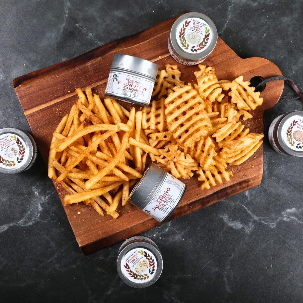 Gourmet French Fry Seasoning Set - Six Pack | Oprah's Favorite Thing 2024 | Authentic Small Batch Seasoning Mixes | 6 Gourmet All Natural Spice Blends - French Fries Are Just The Beginning | Hand Packed, Non GMO | Sustainably Sourced, Made in USA | | Gust