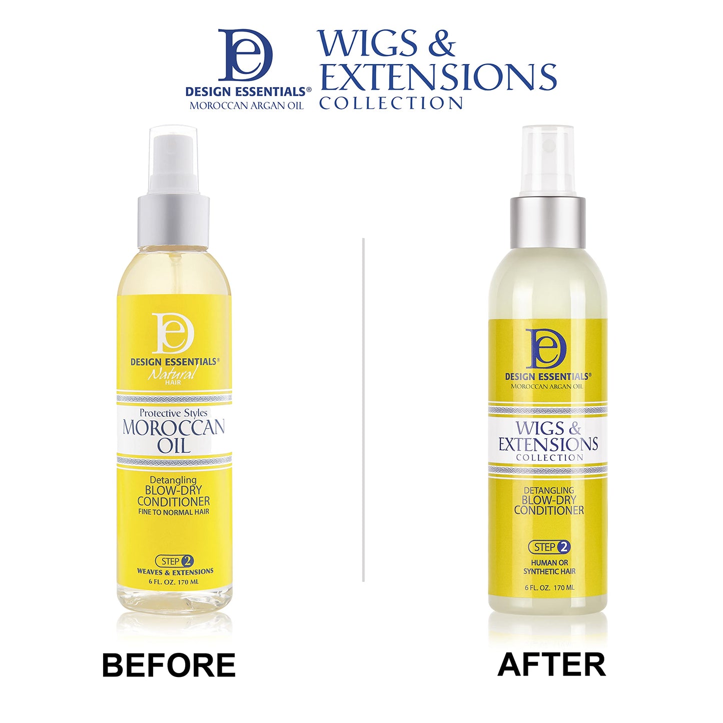 Design Essentials Moroccan Argan Oil Detangling Blow-Dry Conditioner- Wigs & Extensions Collection, 6 Oz (Packaging may vary)