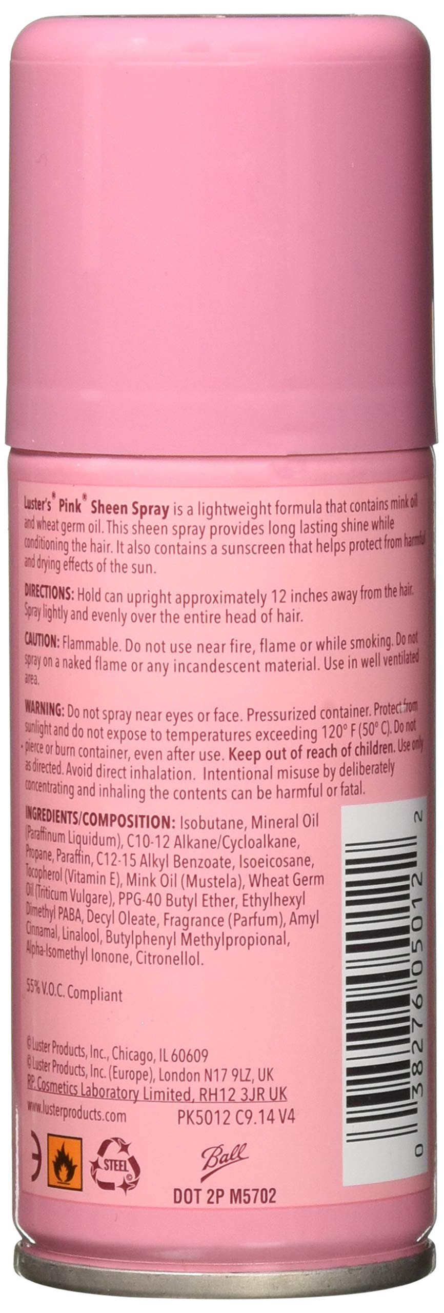 Lusters Pink Sheen Spray 2oz