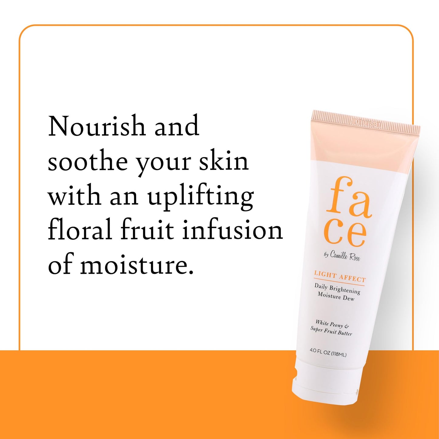 Camille Rose Light Affect Daily Brightening Moisture Dew Face Moisturizer, with Aloe Vera and Shea Butter for all Skin Types, 4 fl oz