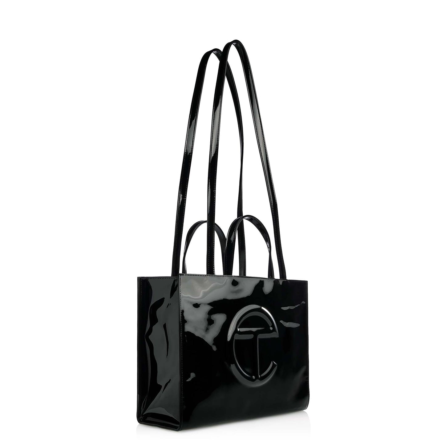 TELFAR Medium Shopping Bag - Black Patent