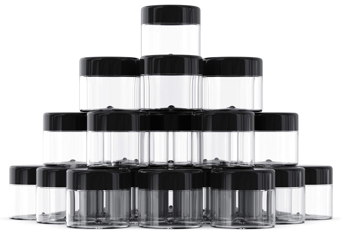 60 pieces 1oz containers with lids Plastic Container Jar, Refillable Cosmetic Sample 1 oz clear containers with lids, Small Plastic 30g 30ml Ounce Slime, Acrylic, Body Butter, Cream, Lotion