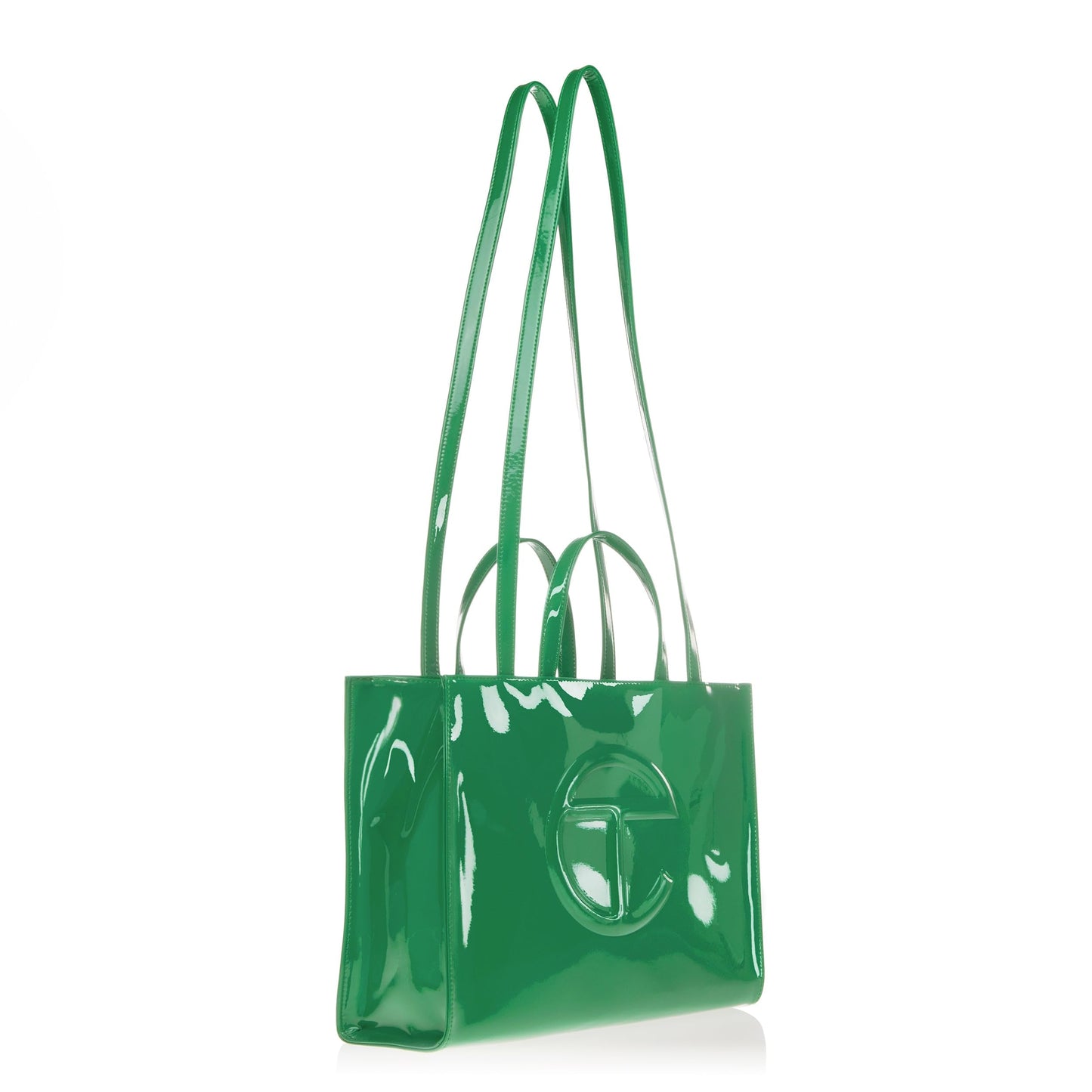 TELFAR Medium Shopping Bag - Greenscreen Patent