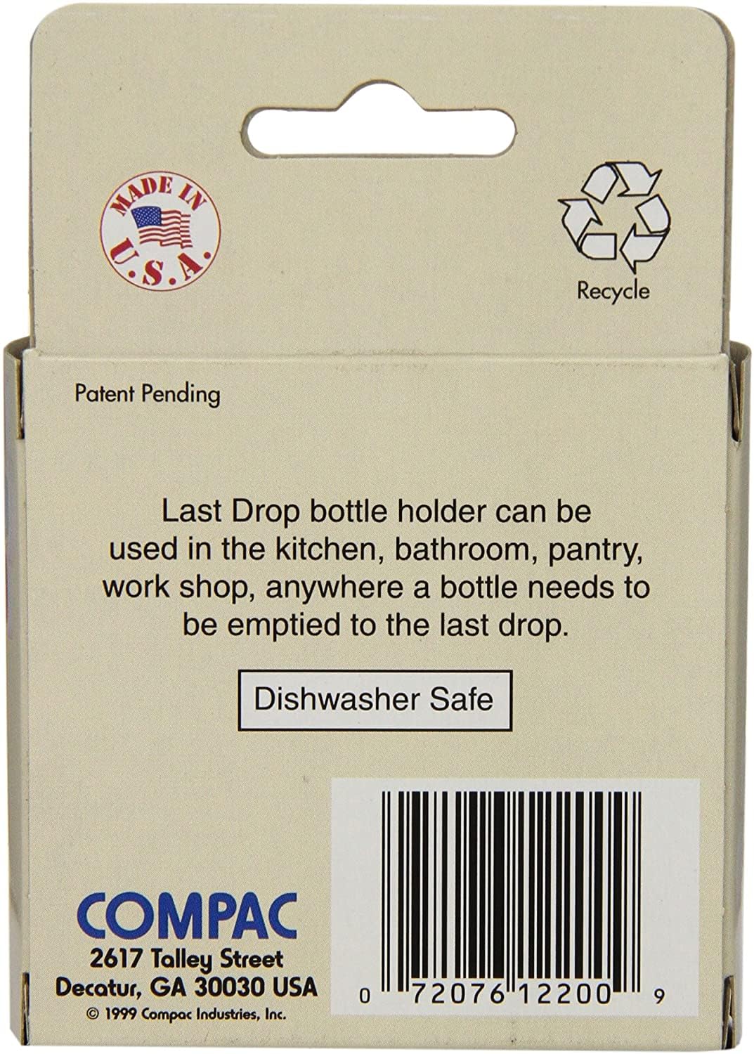 COMPAC HOME Last Drop Bottle Stabilizer, Access Every Last Drop of Ketchup, BBQ Sauce, Mustard, for The Kitchen, Retrieve The Last Amounts of Lotion, Shampoo for The Bathroom, Home Essentials, White