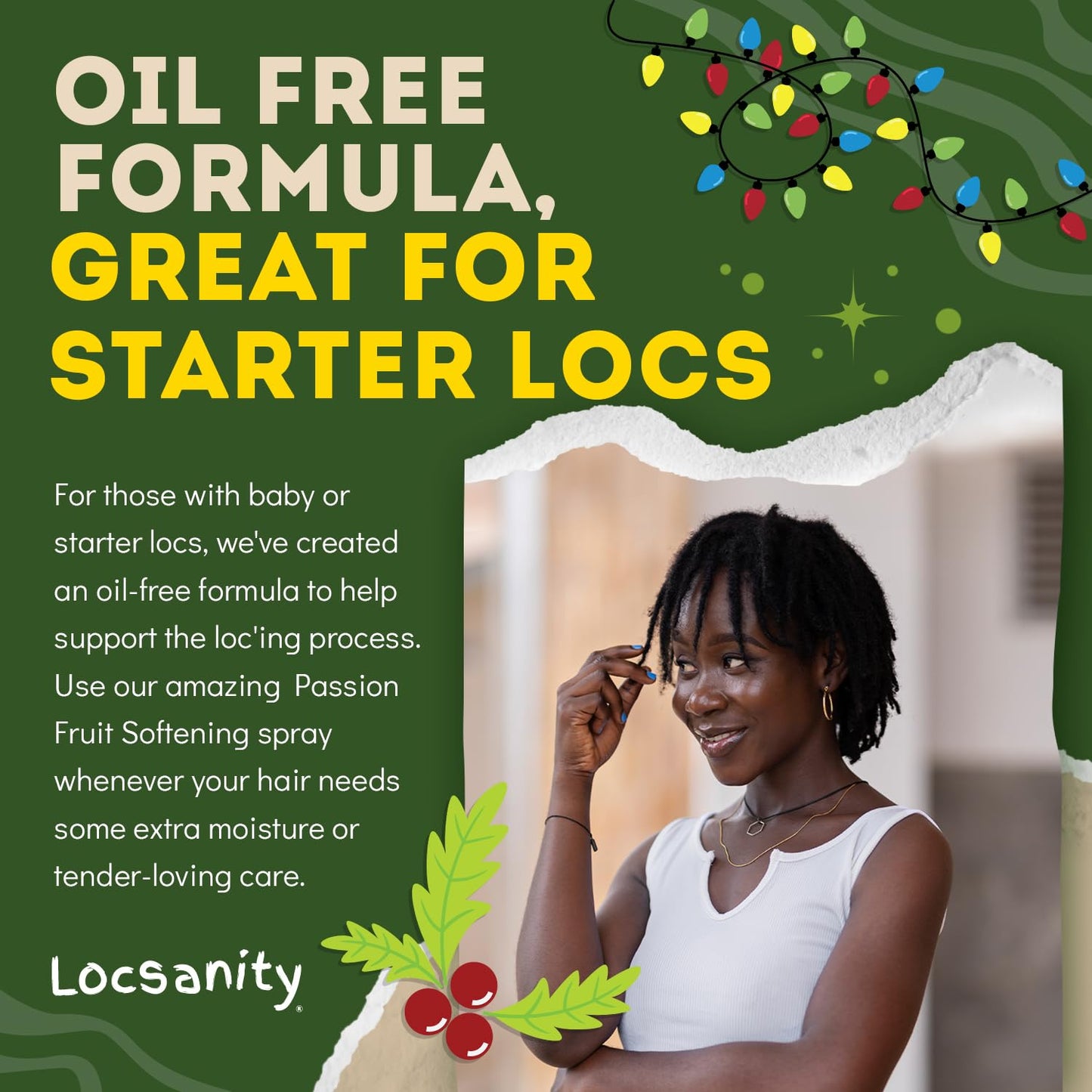 Locsanity Daily Moisturizing Spray for Dull, Dry Locs – Jumbo Size Passion Fruit Hair and Scalp Moisturizer for Dreadlocks, Sisterlocks, Microlocks, Braids to Control Oil and Frizz (32 fl oz)