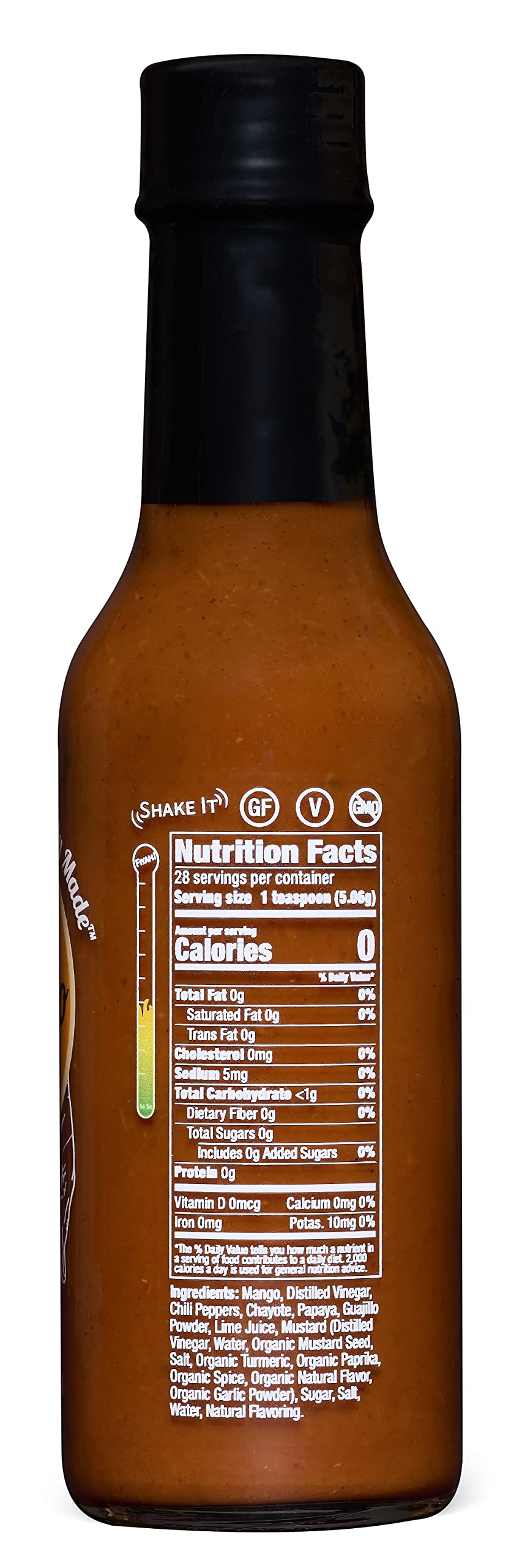 Grandma's Mango Pepper Sauce | NON GMO, Vegan, Gluten Free, Low Sodium, Low carb MEDIUM Heat Hot Sauce | Incredible Flavor and Kick of Heat 5oz Woman Owned, Black Owned, Veteran Owned