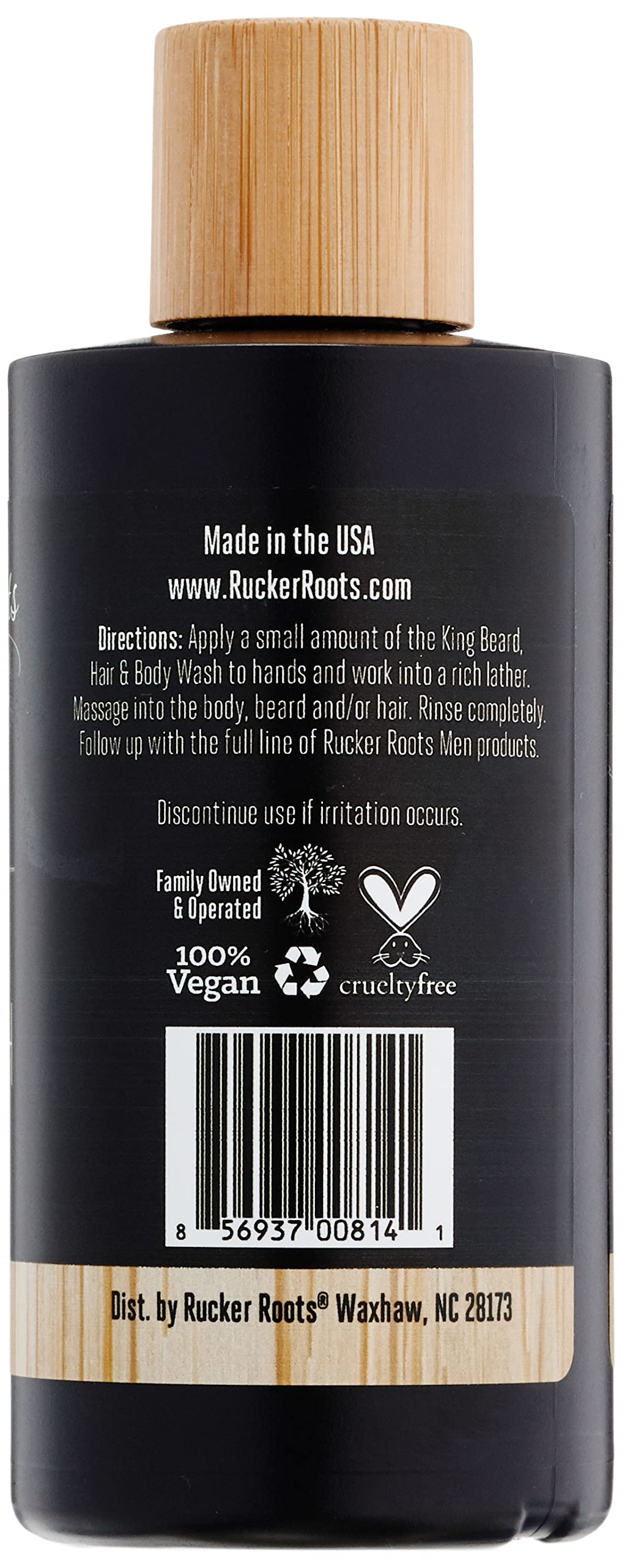 Rucker Roots x King Beard, Hair, & Body Wash| Tea Tree Oil| Sunflower Oil| Vitamin E| No Dyes| No Sulfates|