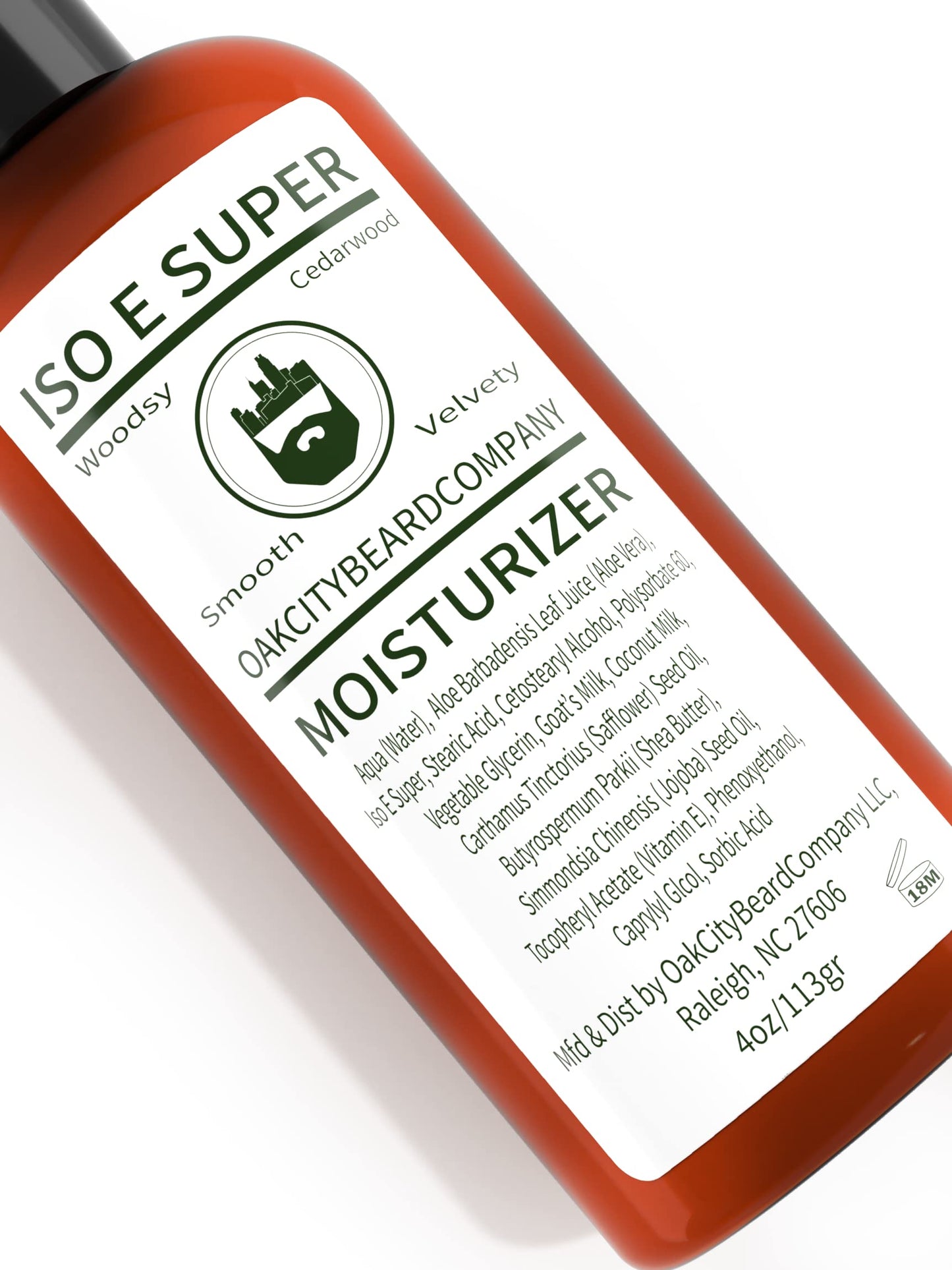 OakCityBeardCo. - Iso E Super - Body Moisturizer - 4oz/113gr - Woody - Cedarwood - Dry - Velvety - Amber