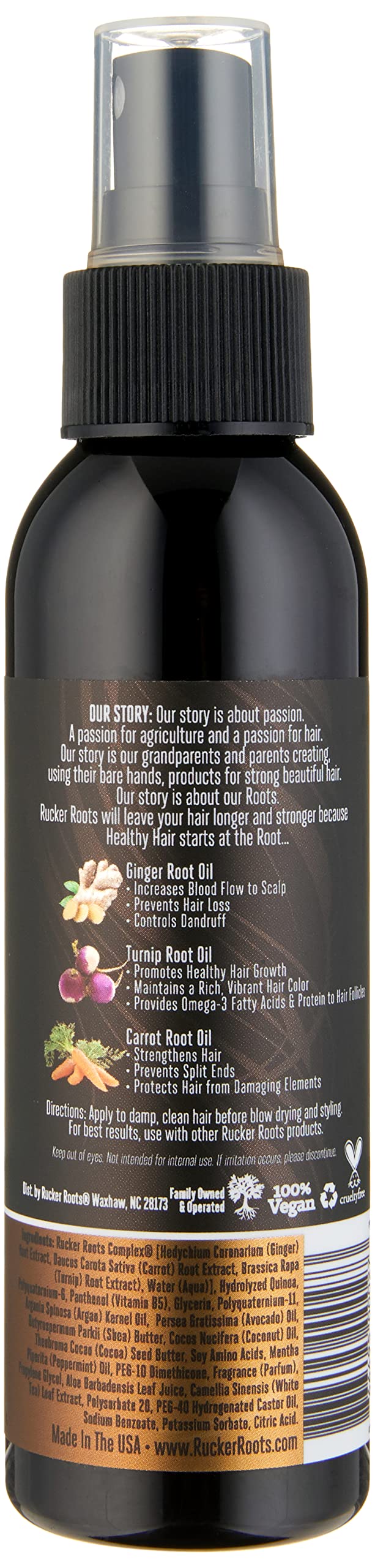 Rucker Roots Leave In Heat Protectant |Protects from Heat Styling |For All Hair Types