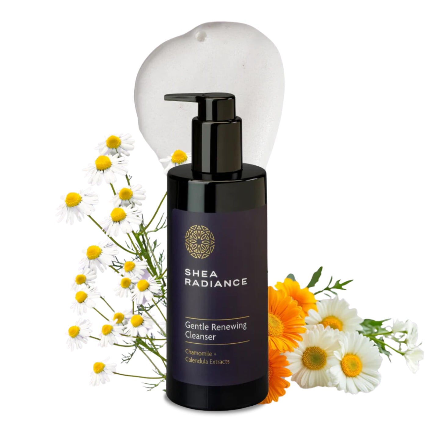 Shea Radiance Gentle Renewing Facial Foaming Cleanser - Glucoside cleanser with Chamomile and Calendula Extracts.