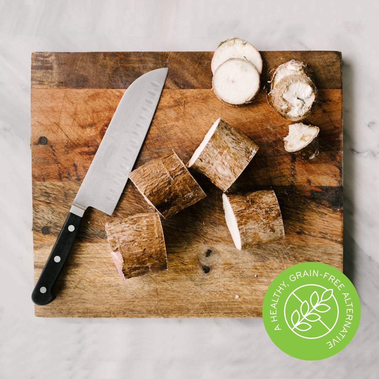 Jeb Foods Cassava Flour Bulk 50lb Bag | Gluten Free Baking Flour Made With Hand-Peeled Cassava Root | Paleo Non-GMO Grain Free Kosher Flour Alternative | 50lb Bag