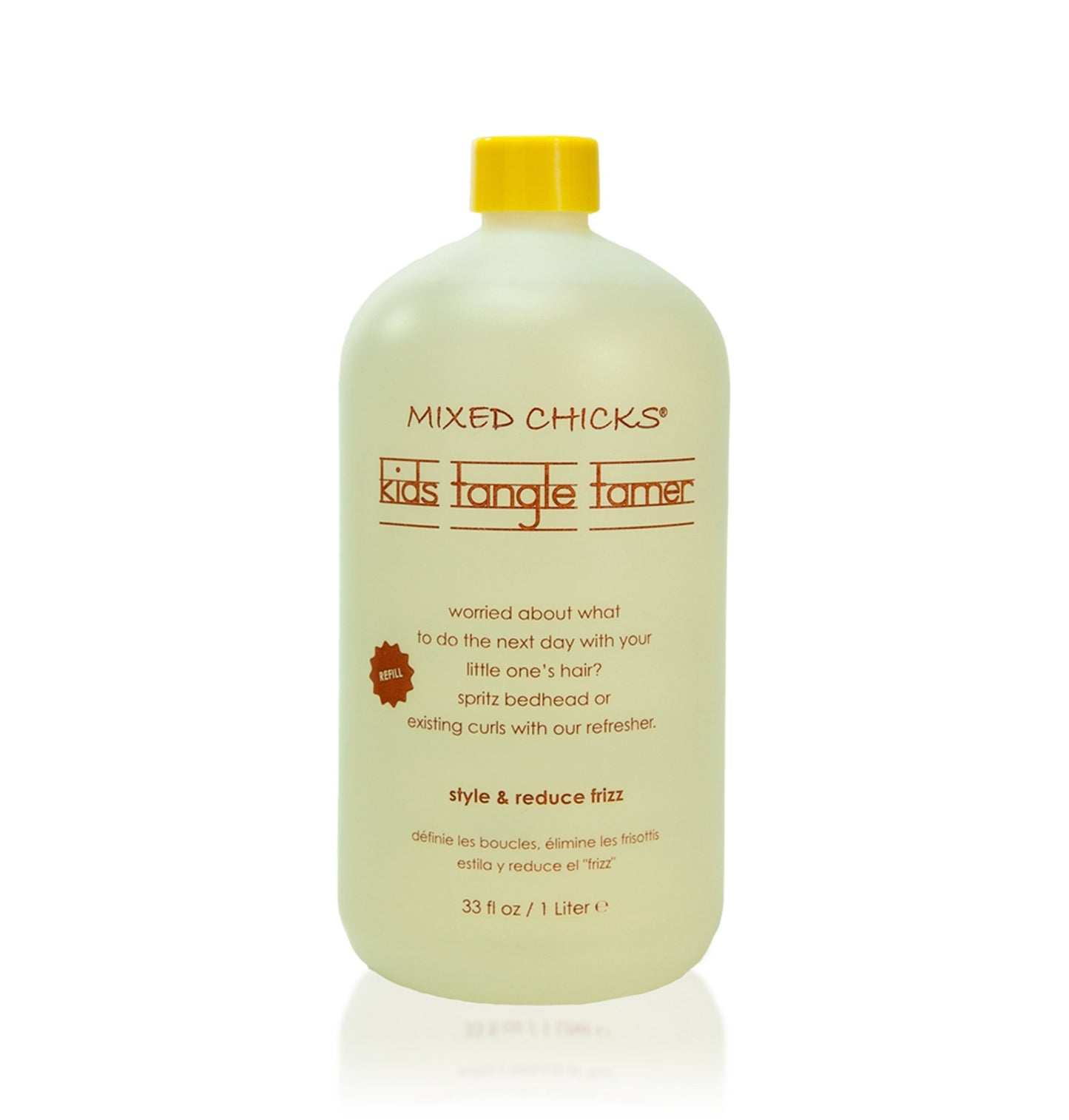 Mixed Chicks Kids Tangle Tamer - Light and Moisturizing Styling Formula for Frizz-free Curls, 33 fl.oz.