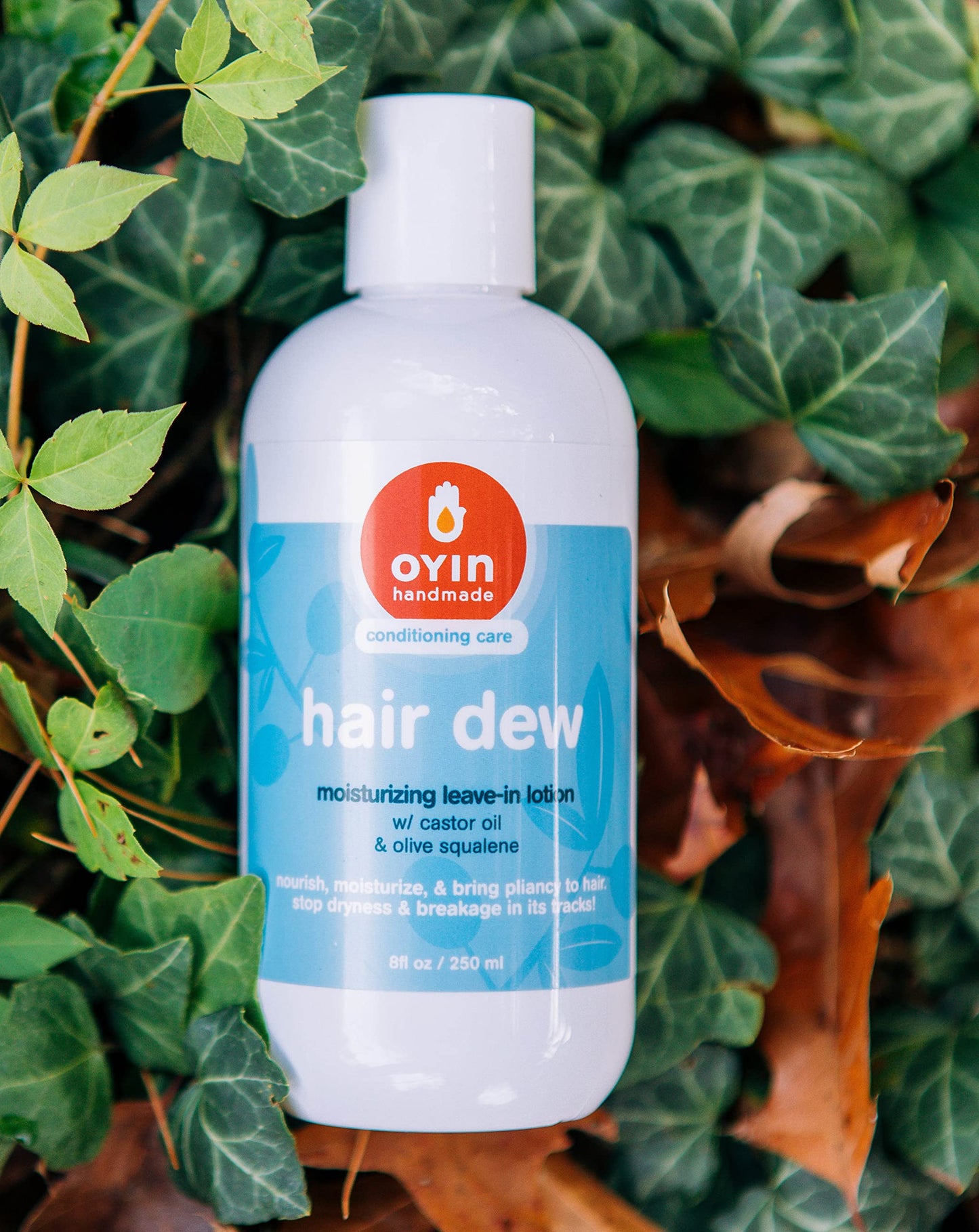 Oyin Handmade Hair Dew Daily Quenching Hair Lotion with Castor Oil and Olive Squalane, 8 oz