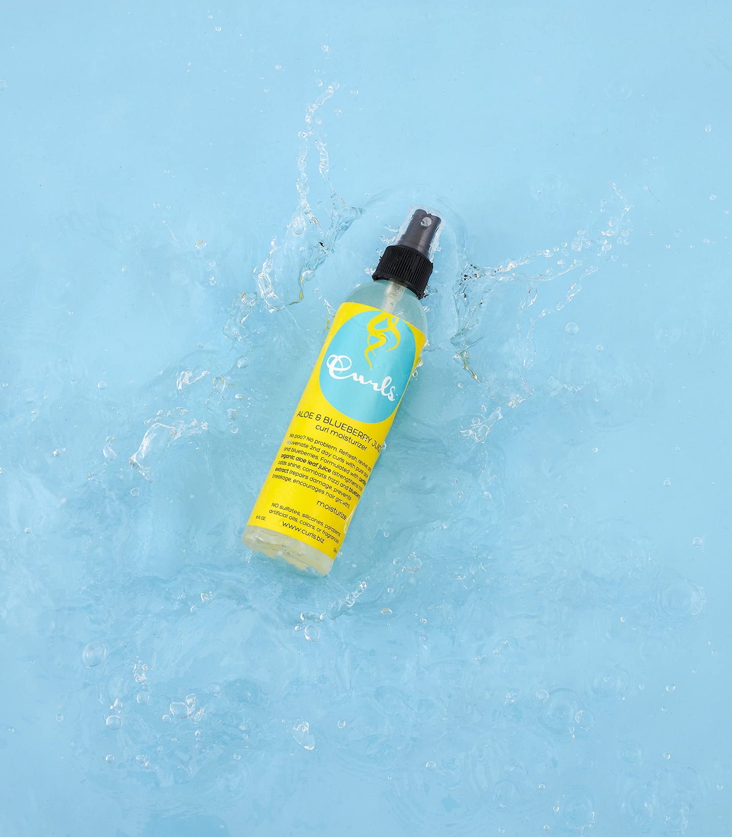 Curls Blueberry Bliss Aloe & Blueberry Juice Moisturizer - 8 oz, Refresh and Rejuvenate, Adds Shine, Combats Frizz, Moisturizes and Helps Prevent Damage and Breakage