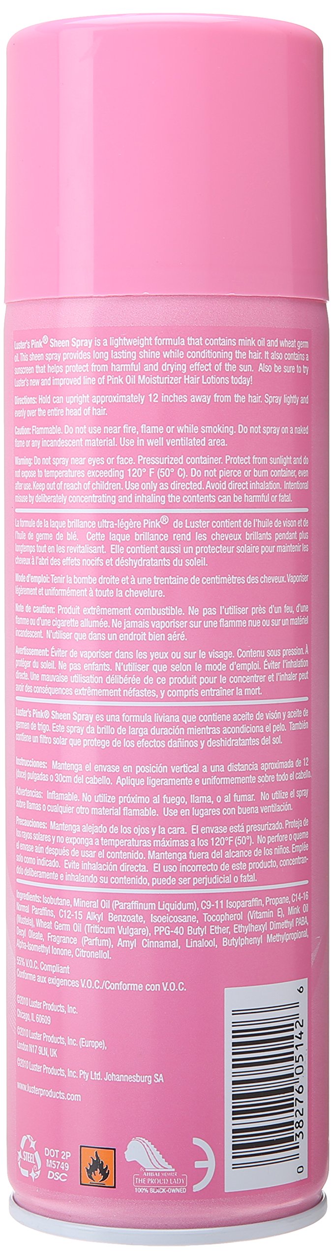Luster's Pink Sheen Spray, 11.5 Ounce