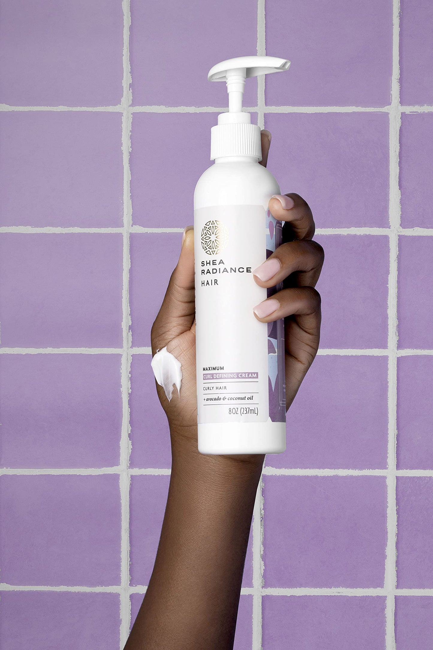 Shea Radiance Anti-Frizz Curl Defining Leave-In Cream - Great for Wavy, Coily, Kinky Hair - Unrefined Shea Butter & Coconut Oil | 8oz