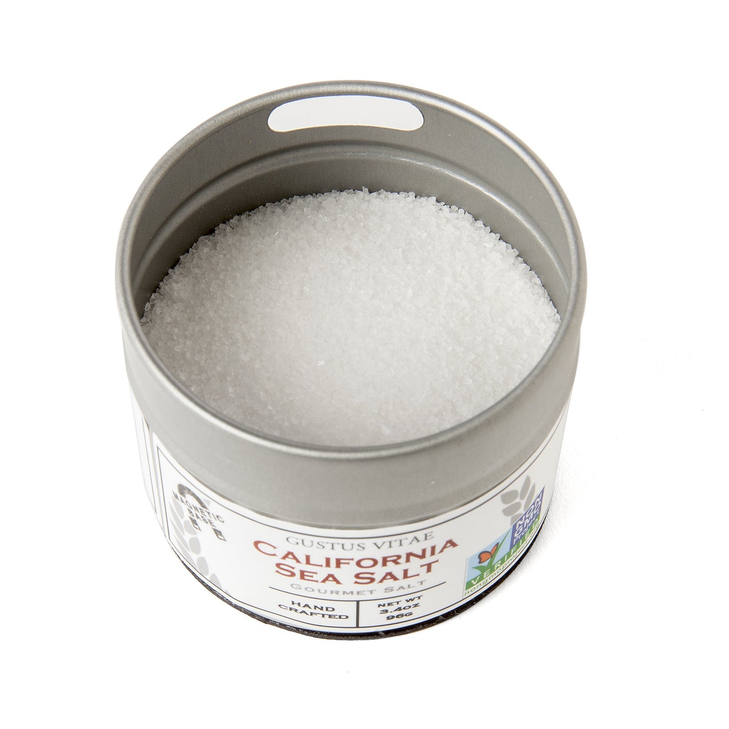California Sea Salt | Non GMO Verified | Finishing Salt | 3.4oz | Crafted In Small Batches by Gustus Vitae | #9