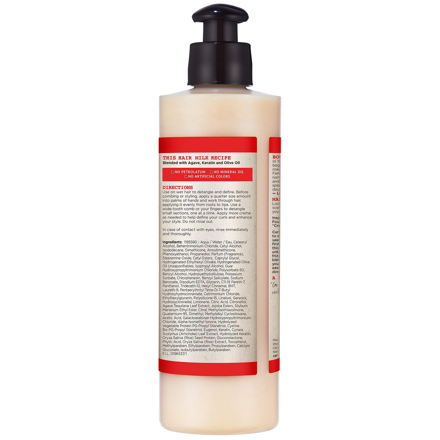 Carol’s Daughter Hair Milk 4 in 1 Combing Creme for Curls, Coils and Waves, with Agave and Olive Oil, Hair Detangler, Curl Cream, 8 fl oz