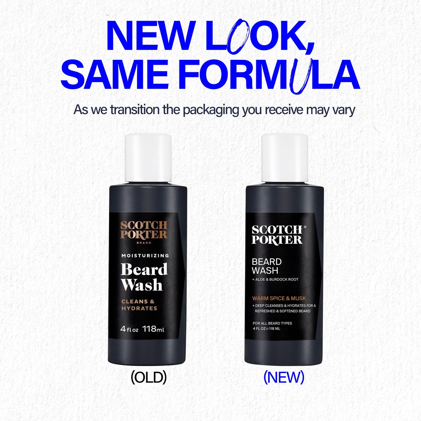 Scotch Porter Moisturizing Beard Wash – Cleanse, Refresh, Hydrate & Soften Coarse, Dry Facial Hair while Protecting Skin for a Fuller/Healthier-Looking Beard – Original Scent, 8 oz. Bottle