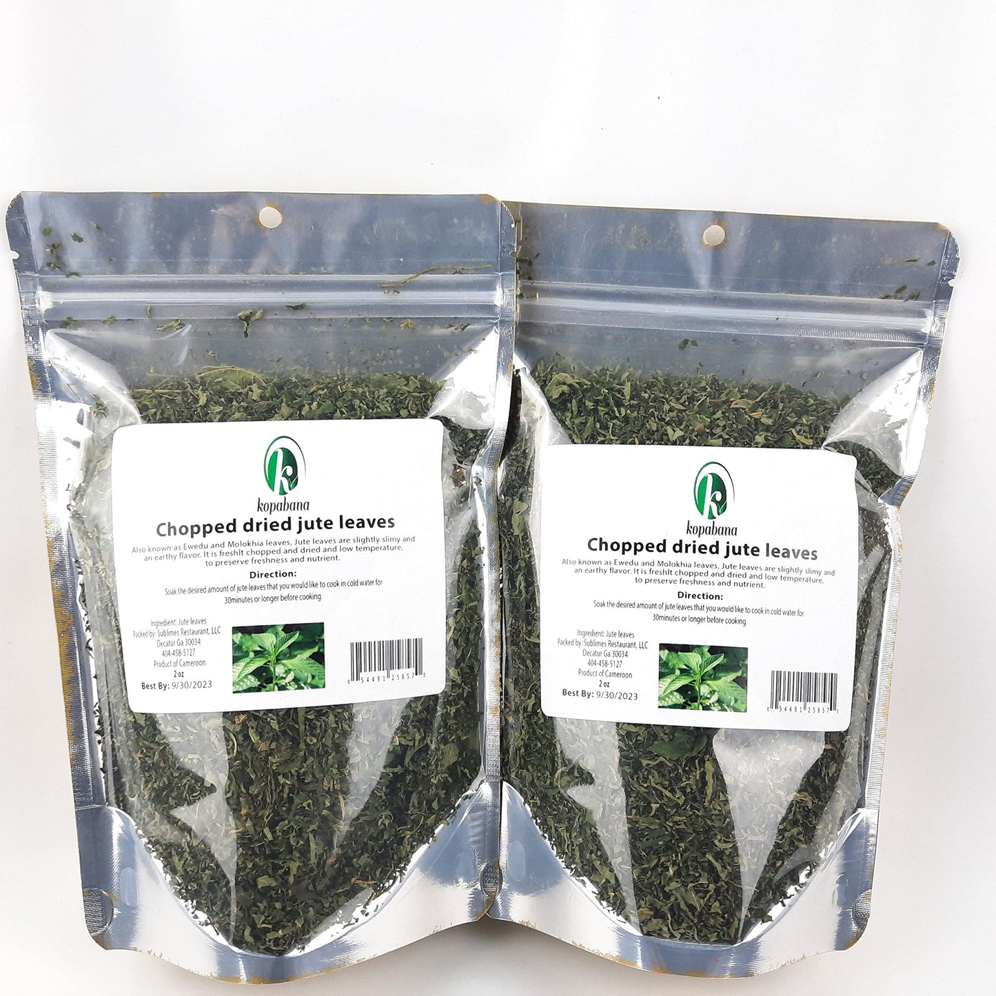 Kopabana Chopped dried Jute Leaves | Ewedu | Keleng-Keleng| Lalo |Molokhia | 2OZ