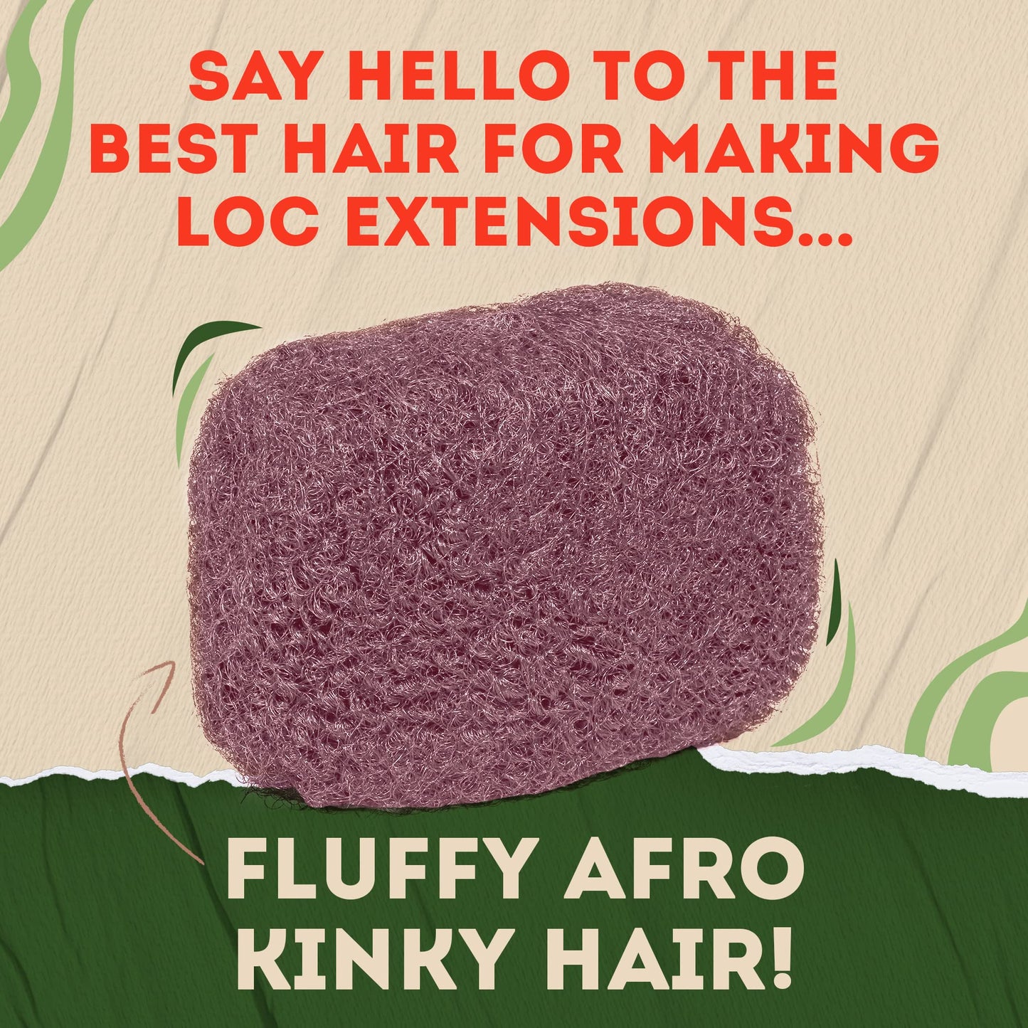 Locsanity Afro Kinky 100% Bulk Natural Human Hair - Braiding Hair for Dreadlocks, Loc Repair, Dreadlock Extensions, Twists, Braids - 8 Inches Long, 1 Oz