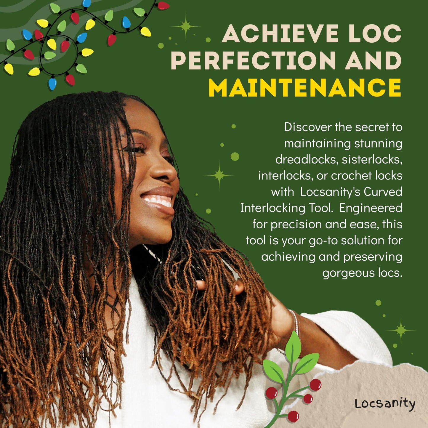 Locsanity Curved Interlocking Tool for Microlocs and Medium Locs Maintenance – Hair Tools for Dreadlocks, Sisterlocks, Interlocks, and Crochet Locks