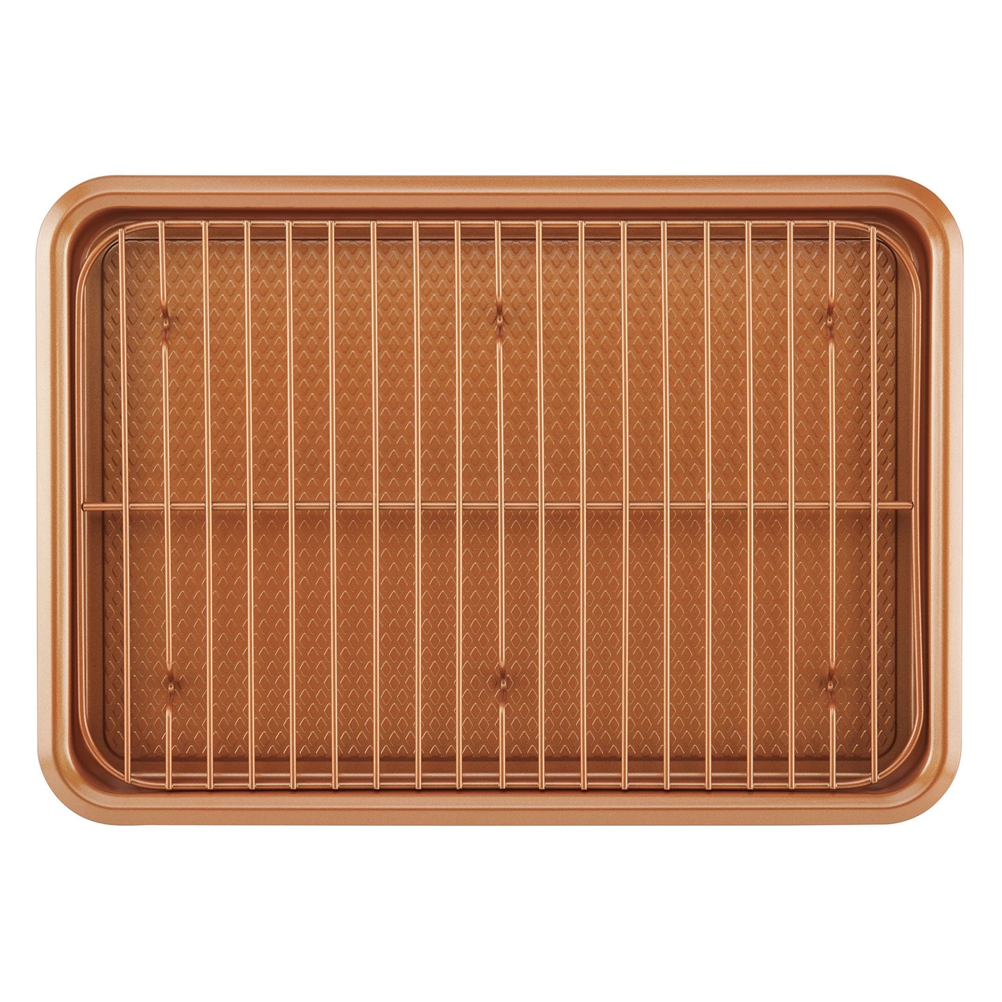 Ayesha Curry Nonstick Bakeware Set with Nonstick Cookie Sheet / Baking Sheet and Cooling Rack - 2 Piece, Copper Brown
