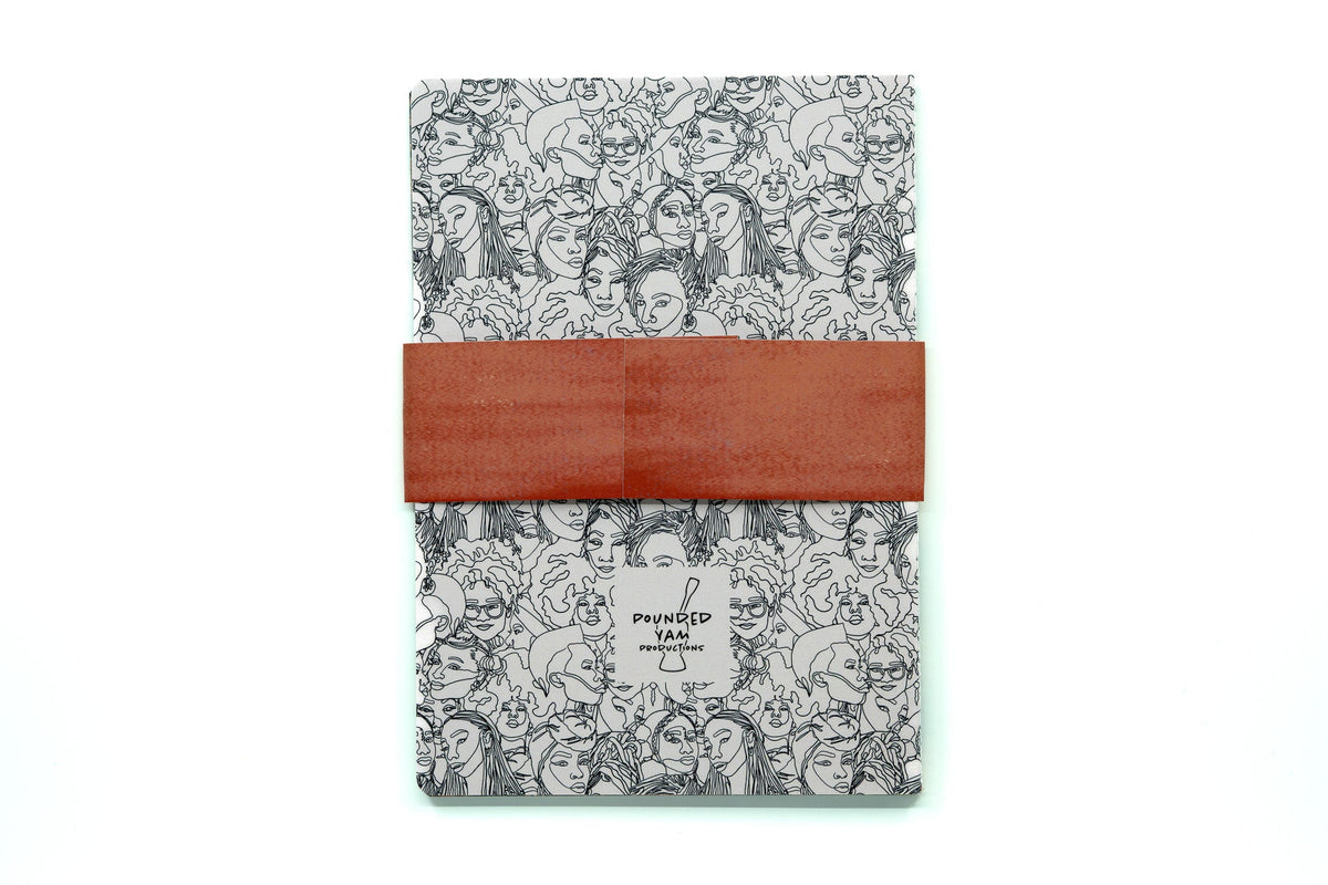 Black Women Line Art A5 Notebook Set