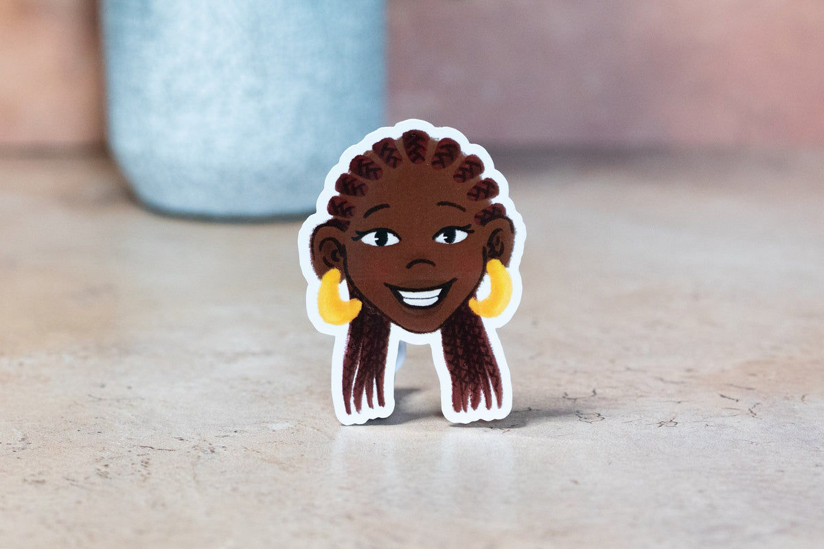 Black Girl Hairstyles Stickers: Cornrows