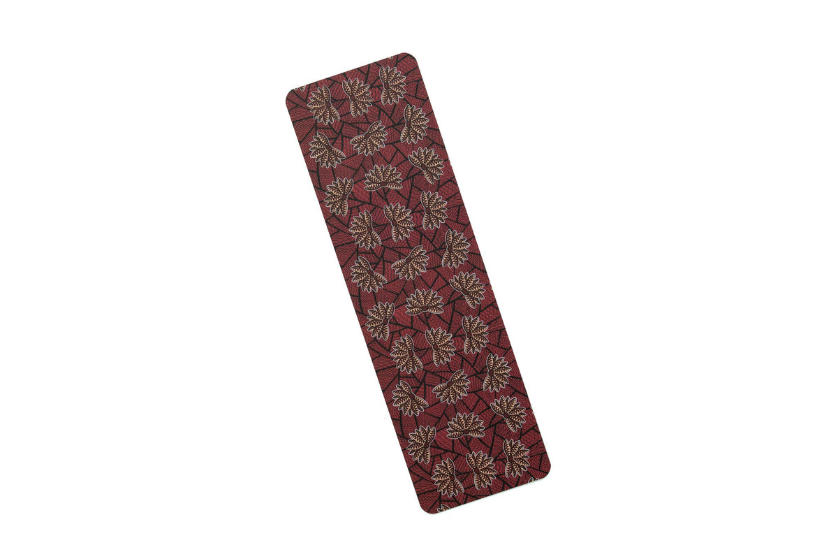 African Print Ankara Bookmarks - Red Blossom