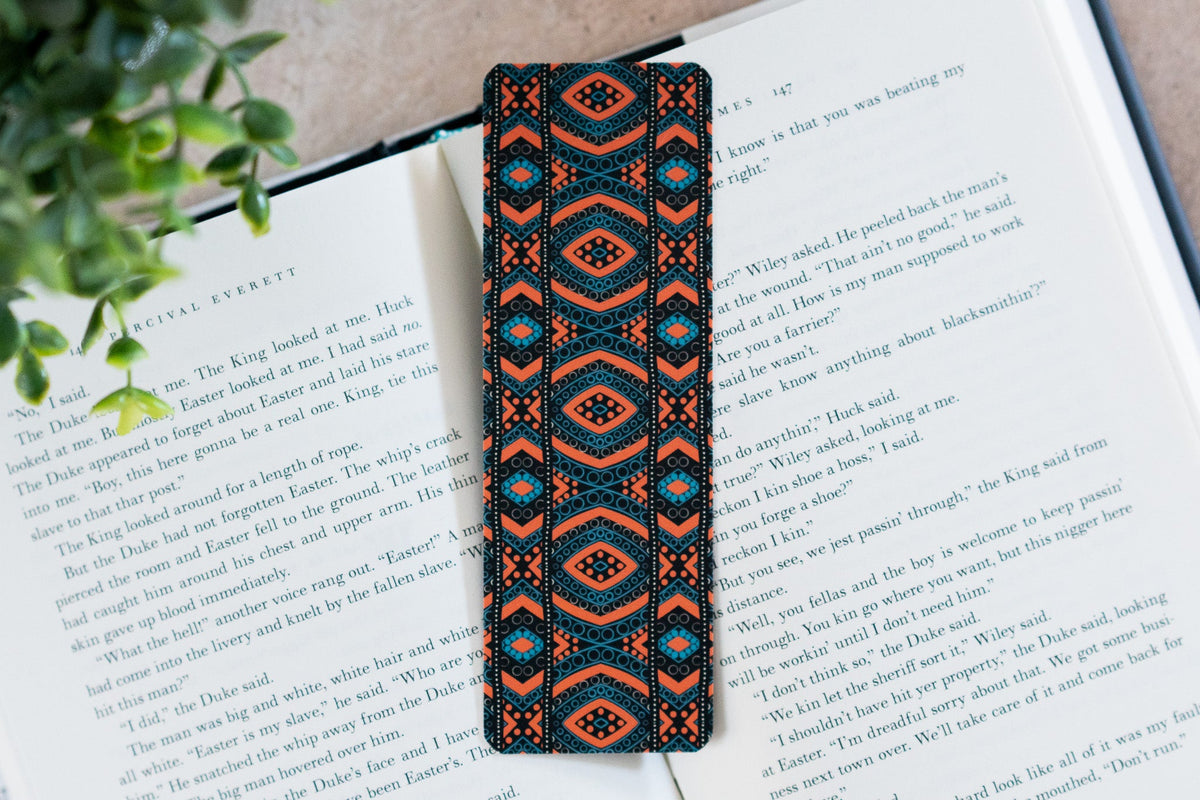 African Print Ankara Bookmark - Diamonds