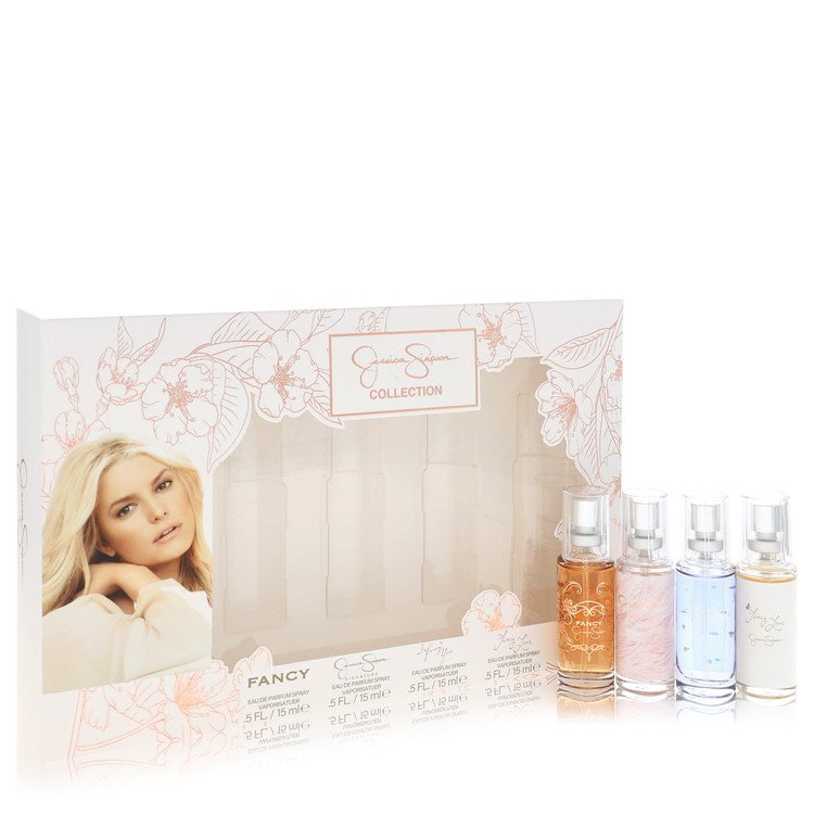 Fancy by Jessica Simpson - Gift Set -- Mini Set Collection 0.5oz Fancy EDP Spray +0.05oz Signature EDP Spray +0.05oz I Fancy You EDP Spray+ 0.05oz Fancy Love EDP Spray