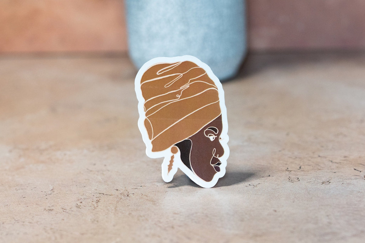 Black Women Single Line Stickers - Wrap