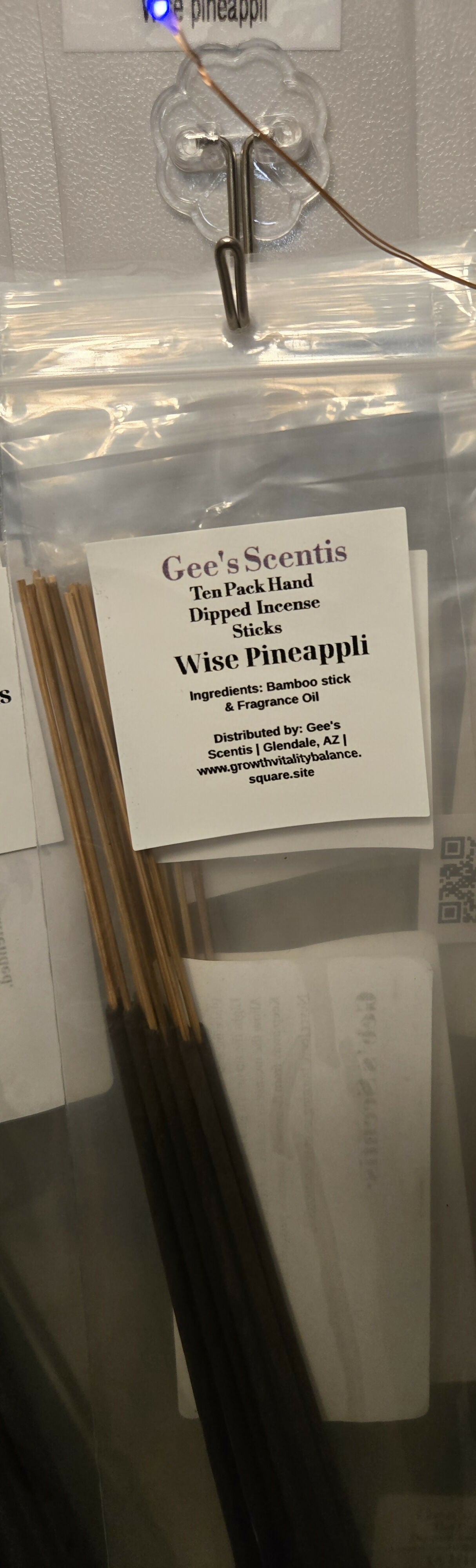 Long-Lasting Bliss: 11-Inch Incense Sticks (3x10-Pack) Wise Pineappli Scent